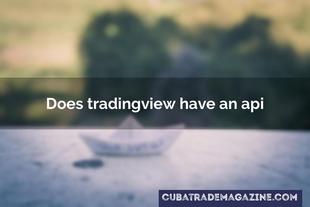 Does tradingview have an api
